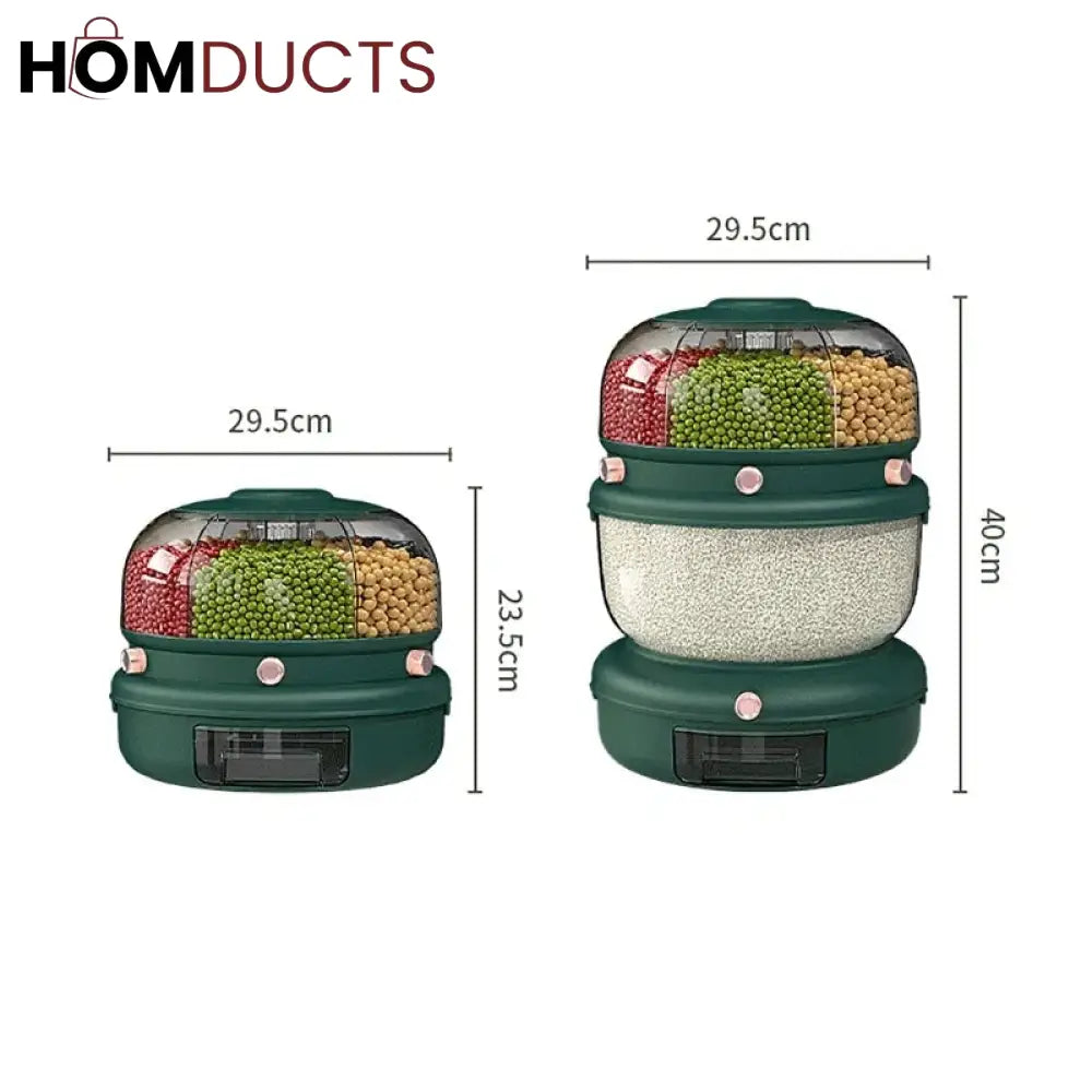 9 Kg Rotating Double Portion Cereal Dispenser