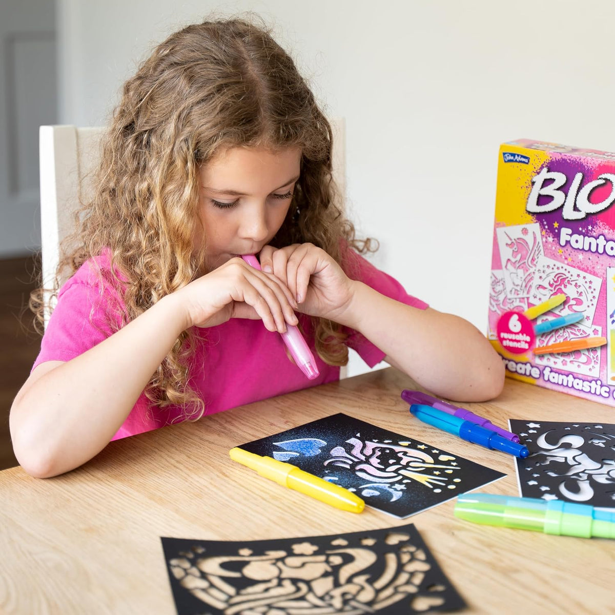 Kids Creative Blow Pen Airbrush Kit