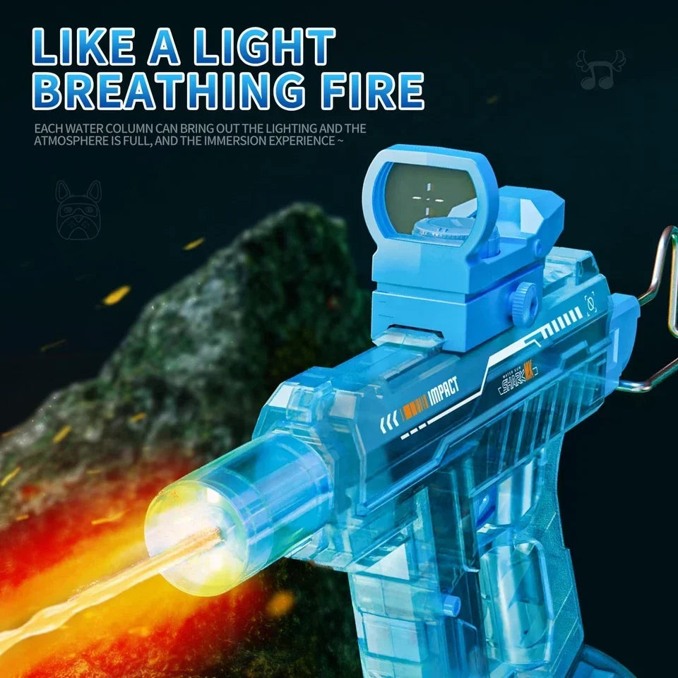 UZI Automatic Water Spray Toy with LED Light – Rechargeable Water Play Toy