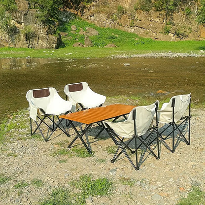 Foldable Lightweight Camping Chair With Pocket & Carry Bag