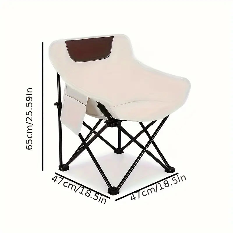 Foldable Lightweight Camping Chair With Pocket & Carry Bag
