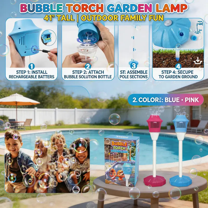 Rechargeable Bubble Street Lamp Toy with Lights & Music