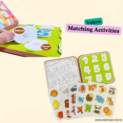 Reusable 2-in-1 Magic Water Doodle Drawing Busy Book for Kids