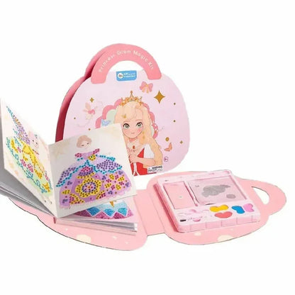 4-in-1 Princess Glam Makeup Kit with Gemstones, Foil & Stickers