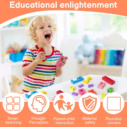 Wooden Number Stacking Blocks For Early Math Learning
