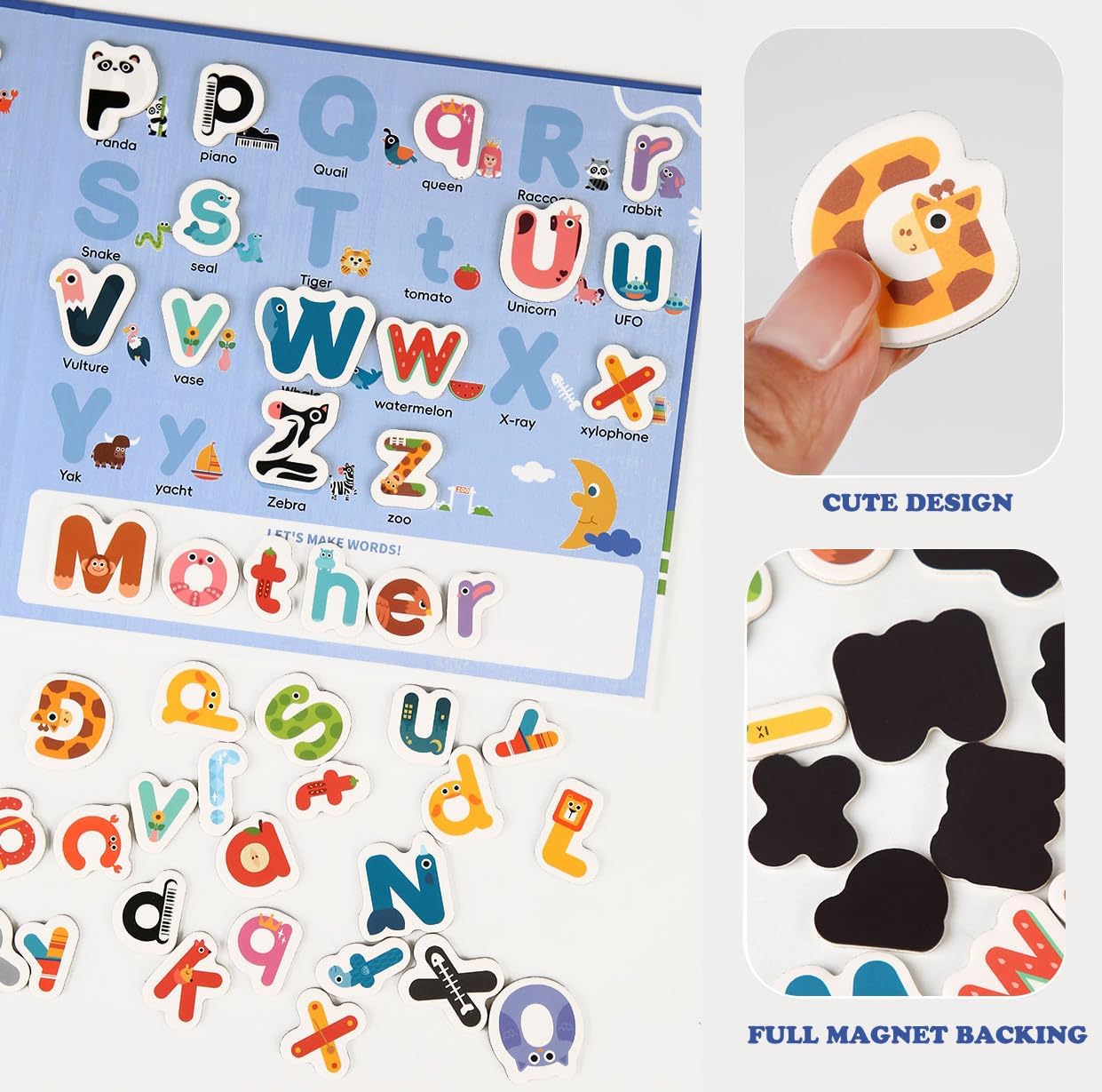 Magnetic Alphabet Learning Book For Kids