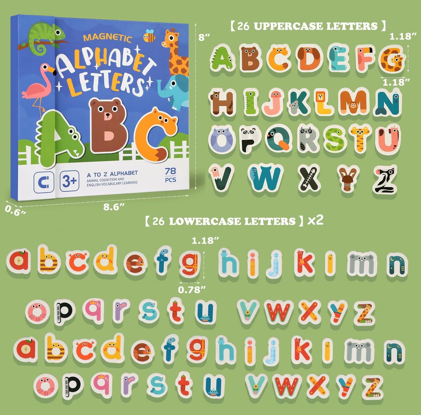 Magnetic Alphabet Learning Book For Kids