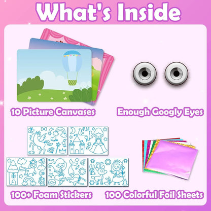 Foil Art Craft Kit for Kids  - Creative and Mess Free Play