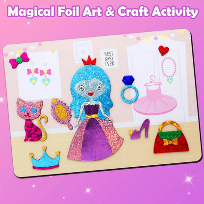 Foil Art Craft Kit for Kids  - Creative and Mess Free Play