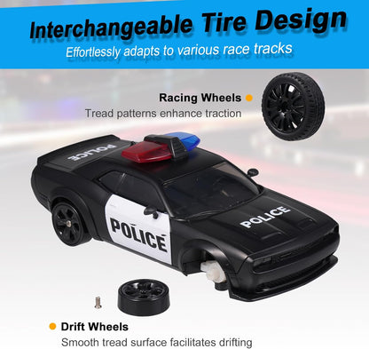 Rechargeable High Speed RC Drift Police Car with Lights