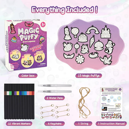 3D Puffy Craft  Kit - Magic Puffys Texture Painting Kit For Kids