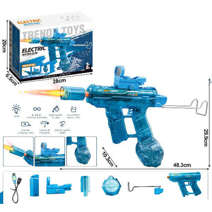 UZI Automatic Water Spray Toy with LED Light – Rechargeable Water Play Toy