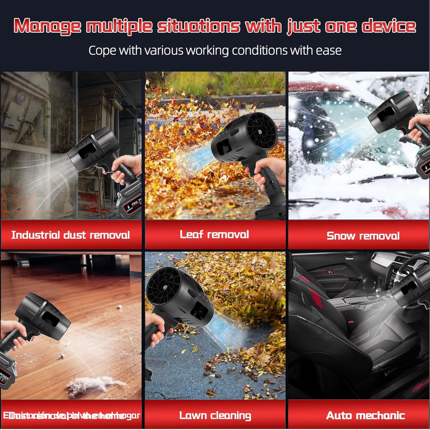 Rechargeable High Turbo Jet Blower With 24v Battery