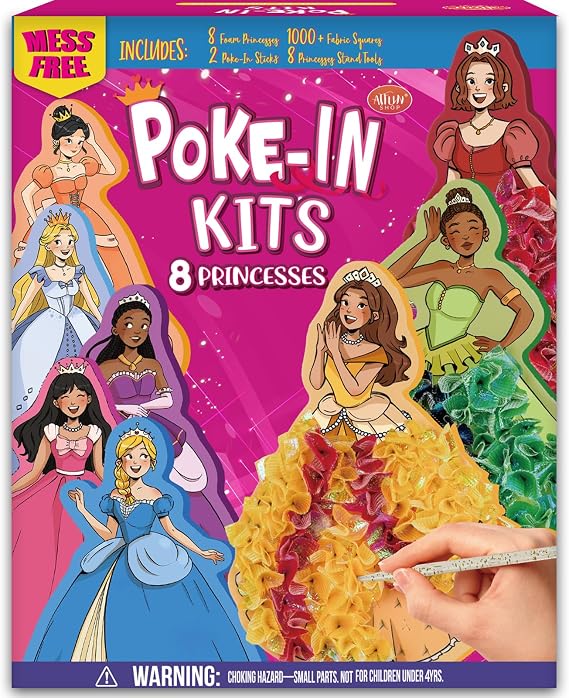 Princess Poke Art Craft Kit for Girls | DIY Creative Arts & Crafts Activity Toy | Fun Birthday Gift for Kids