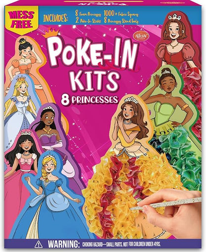 Princess Poke Art Craft Kit for Girls | DIY Creative Arts & Crafts Activity Toy | Fun Birthday Gift for Kids