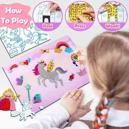 Foil Art Craft Kit for Kids  - Creative and Mess Free Play