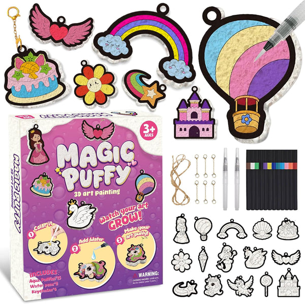 3D Puffy Craft  Kit - Magic Puffys Texture Painting Kit For Kids