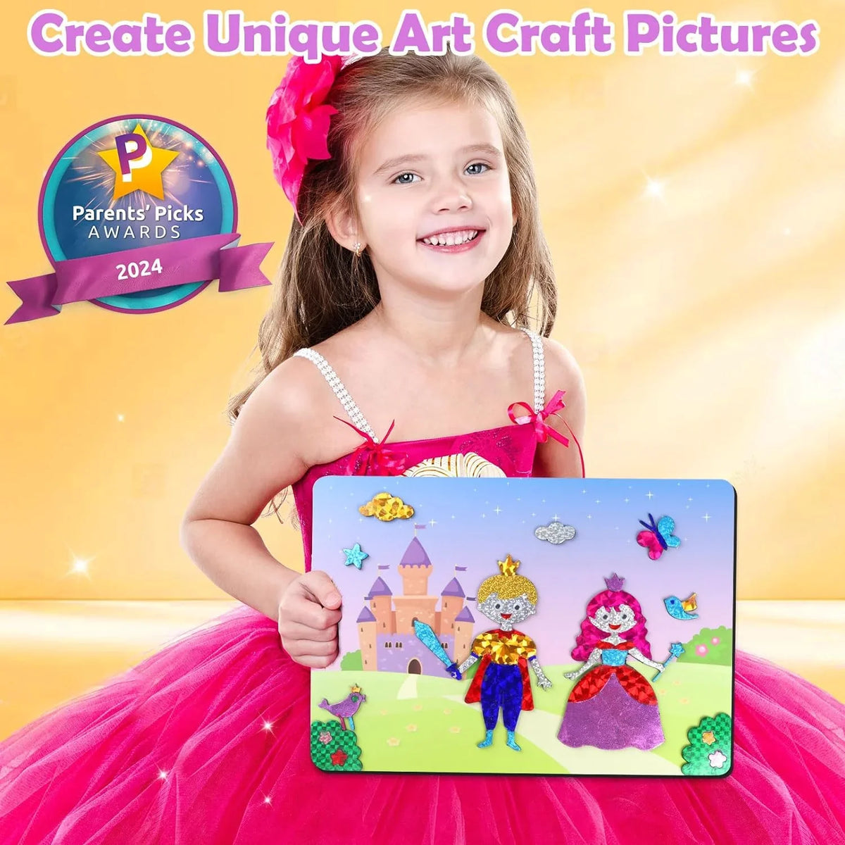 Foil Art Craft Kit for Kids  - Creative and Mess Free Play