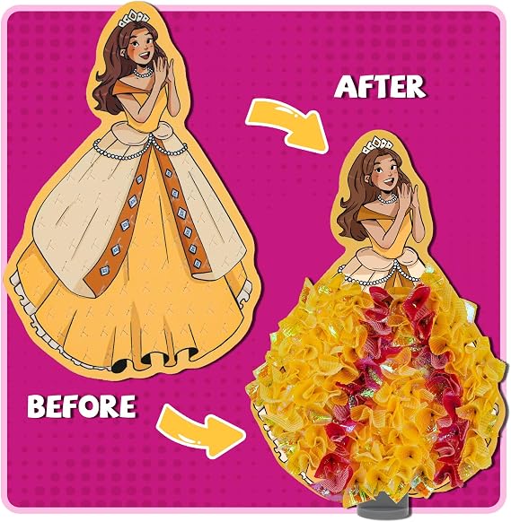 Princess Poke Art Craft Kit for Girls | DIY Creative Arts & Crafts Activity Toy | Fun Birthday Gift for Kids