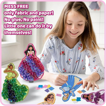 Princess Poke Art Craft Kit for Girls | DIY Creative Arts & Crafts Activity Toy | Fun Birthday Gift for Kids