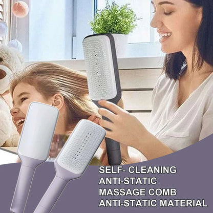 Self Cleaning Hair Brush Comb | 99 Pcs Left⏰