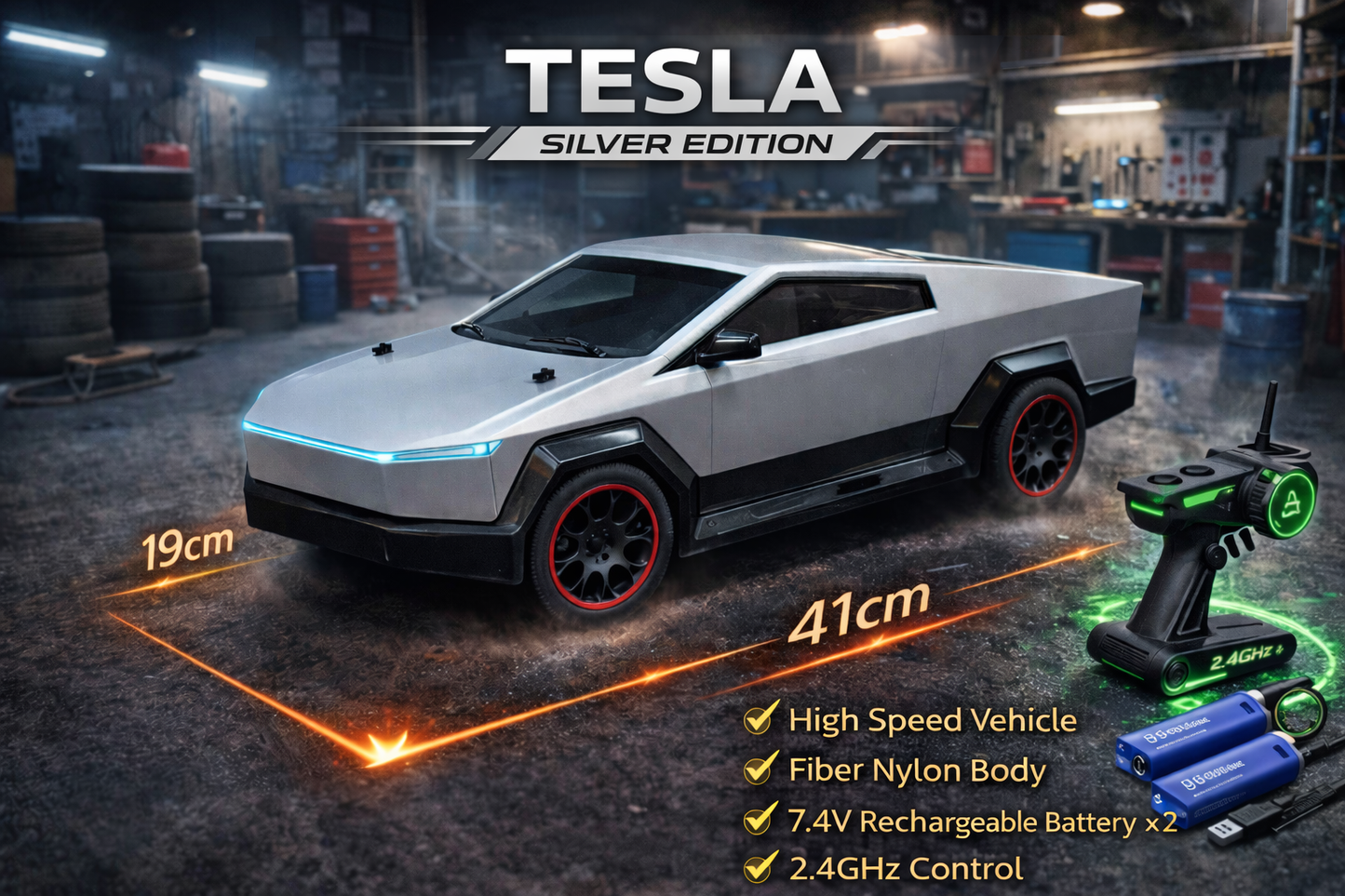 Big Size Premium High-Speed 4×4 RC Drift Car – 1:10 Scale, Rechargeable