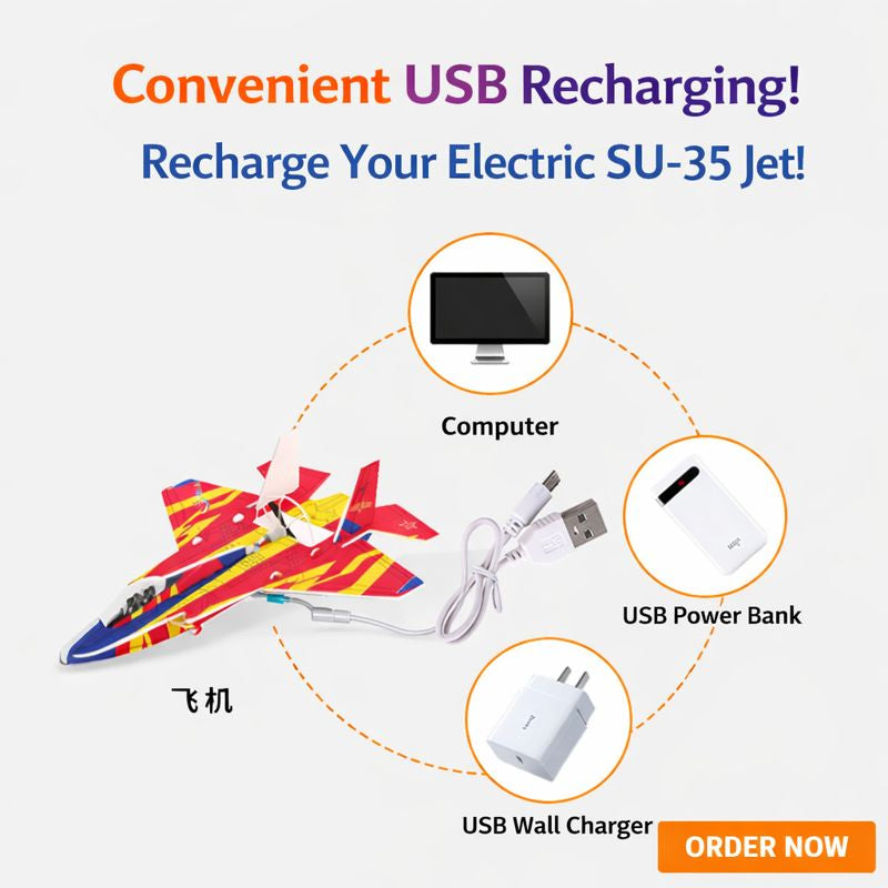 Rechargeable Self Assemble Flying Fighter Jet Aircraft Toy