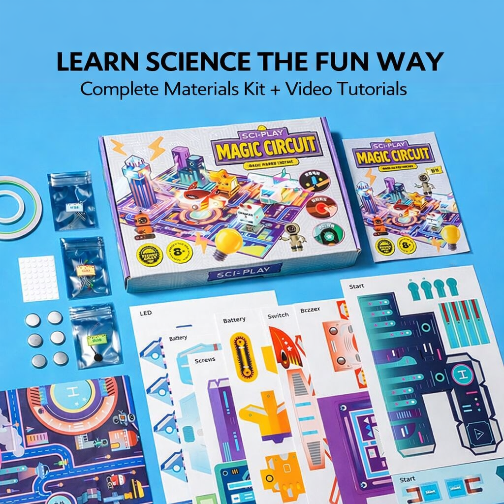 Magic Paper Circuit Kit for Kids – DIY STEM Electricity Learning Toy with LED Lights