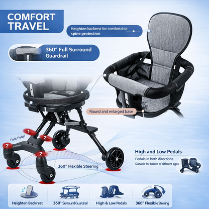 Foldable Baby Stroller With Sunshade