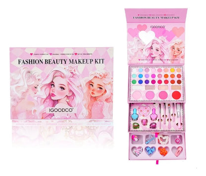 Kids Makeup Kit for Girls – Washable Beauty Set with Eyeshadow, Lip Gloss & Blush | Safe Non-Toxic Gift