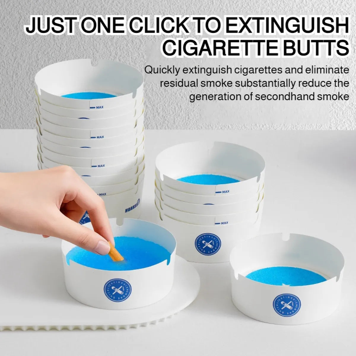 Disposable Foam Ashtray With Gel