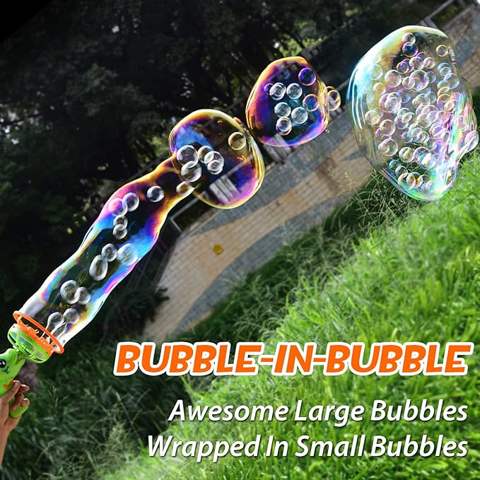 Rechargeable Bubble Blaster Machine Toy ( AAA Batteries with Charger Included )