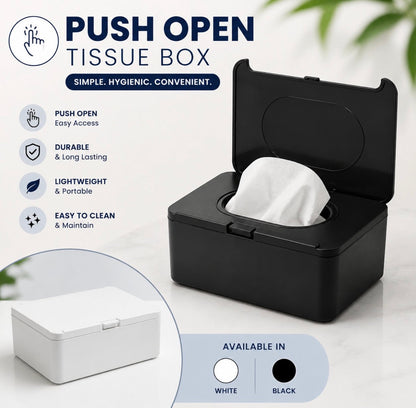 Premium Dustproof Tissue Storage Box With Lid – Modern Minimalist Tissue Holder Organizer For Living Room, Office & Bathroom | 1 PC