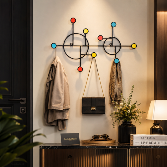 Luxury Nordic Geometric Wall Hook Rack for Entryway & Home Organization
