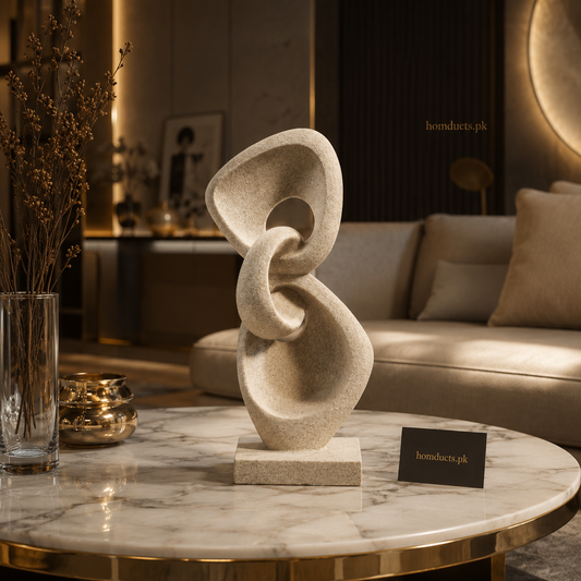 Luxury Abstract Resin Sculpture for Modern Living Room & Office Decor – Premium Artistic Tabletop Accent Showpiece