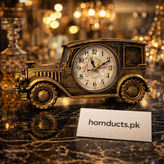 Vintage Classic Car Table Clock – Luxury Antique Style Decorative Alarm Clock