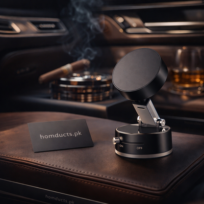 360° Magnetic Phone Holder with Auto-Tracking Rotation – Strong Magnetic Suction Mount for Desk & Tabletop Use