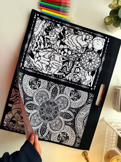 DIY Magic Fuzzy Velvet Coloring Posters With Colors