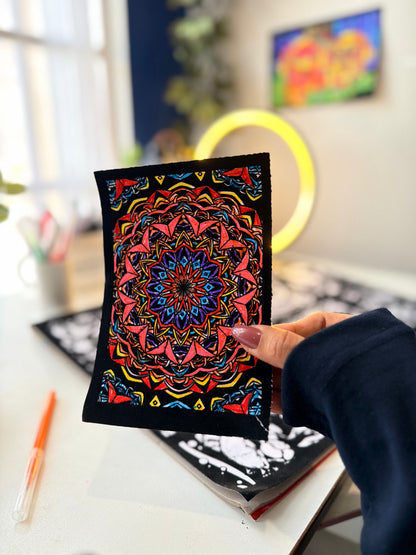 DIY Magic Fuzzy Velvet Coloring Posters With Colors