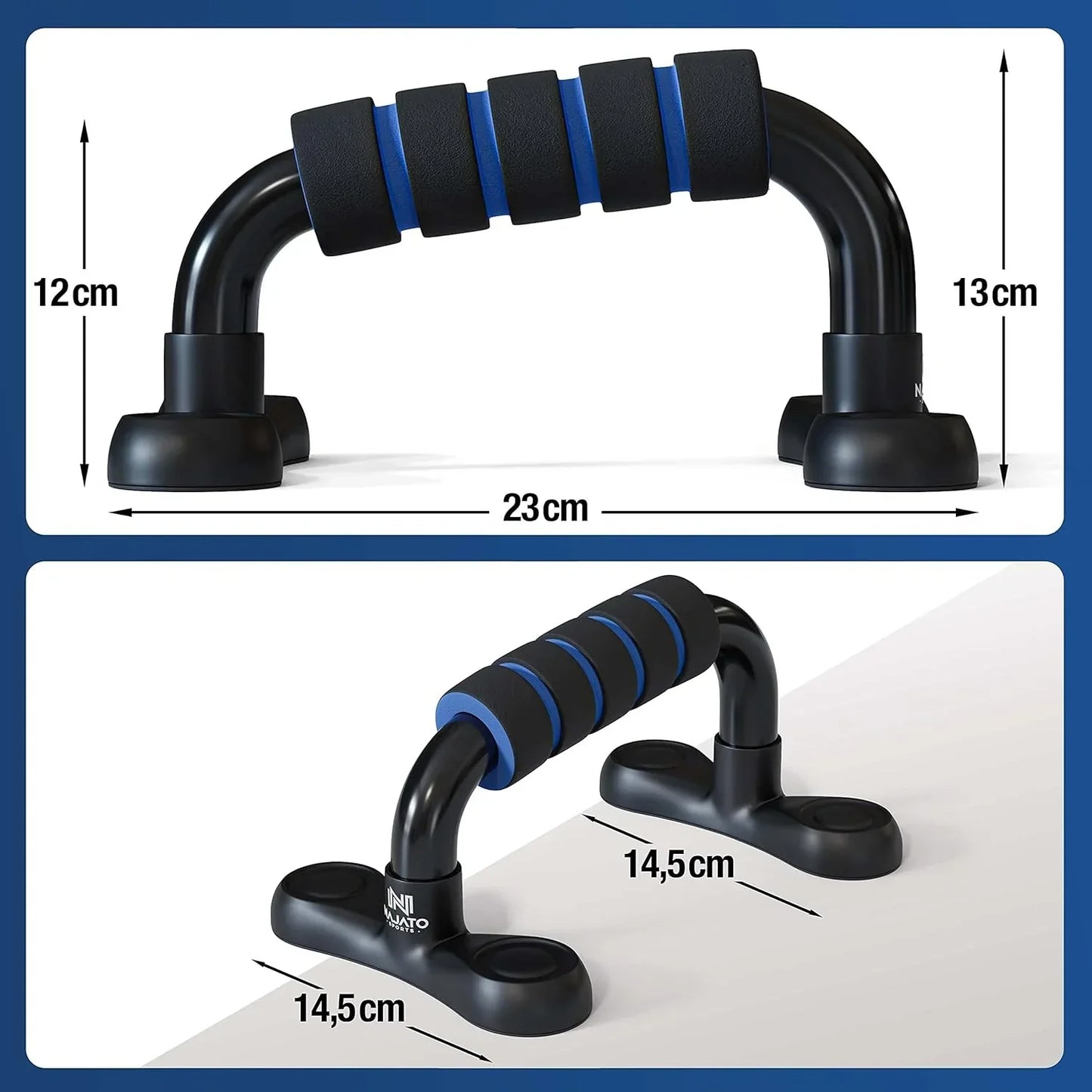 H-Shaped Non-Slip  Push-Up Stands - Home Exercise Equipment