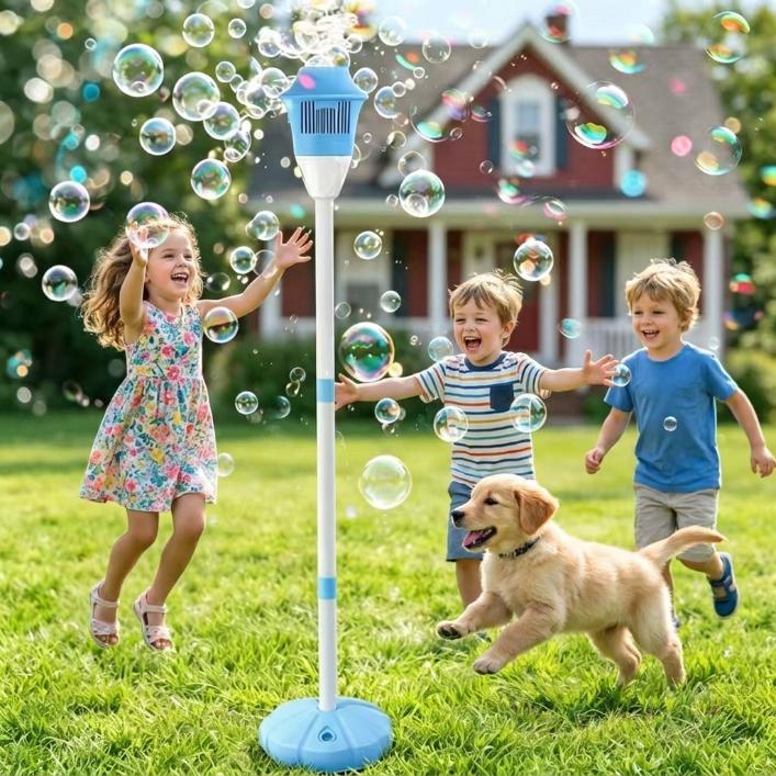 Rechargeable Bubble Street Lamp Toy with Lights & Music