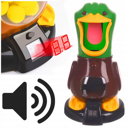 Hungry Duck Target Shooting Game for Kids | Interactive Foam Ball Blaster Toy with Electronic Score Counter