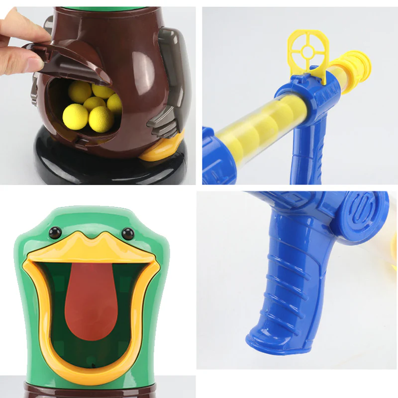 Hungry Duck Target Shooting Game for Kids | Interactive Foam Ball Blaster Toy with Electronic Score Counter