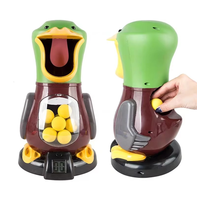 Hungry Duck Target Shooting Game for Kids | Interactive Foam Ball Blaster Toy with Electronic Score Counter