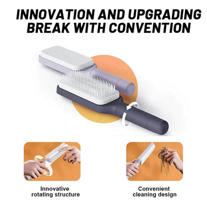 Self Cleaning Hair Brush Comb | 99 Pcs Left⏰
