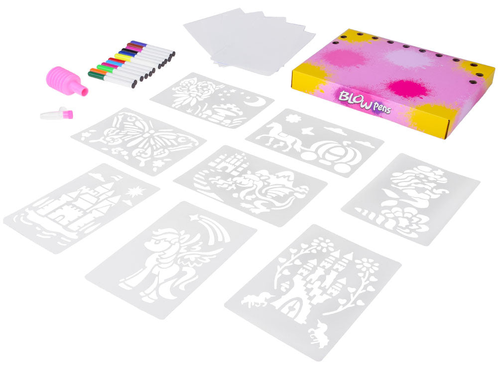 Kids Creative Blow Pen Airbrush Kit