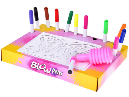 Kids Creative Blow Pen Airbrush Kit