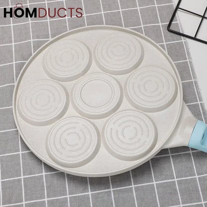 Multipurpose Non-Stick Smile Pancake Pan – 7 Slot Breakfast Maker for Eggs, Pancakes & More