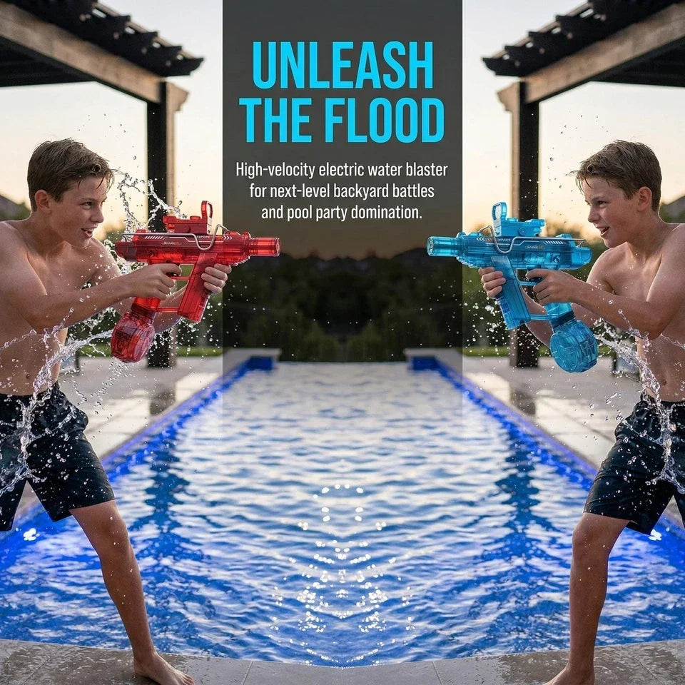 UZI Automatic Water Spray Toy with LED Light – Rechargeable Water Play Toy