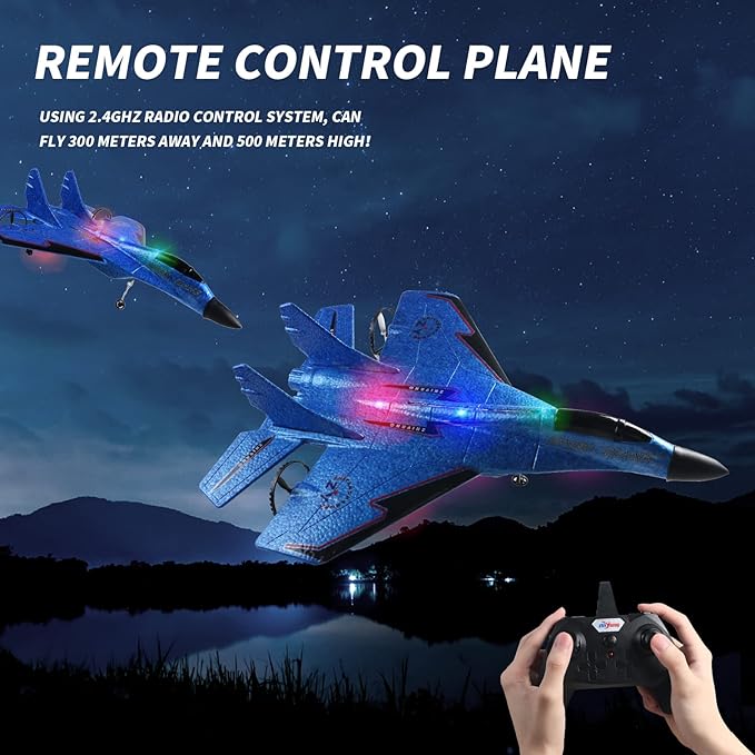 Rechargeable Remote Control Foam Aircraft With Led Lights
